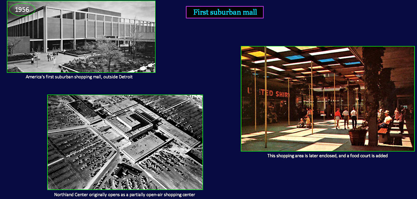 Shopping malls, 1950s
